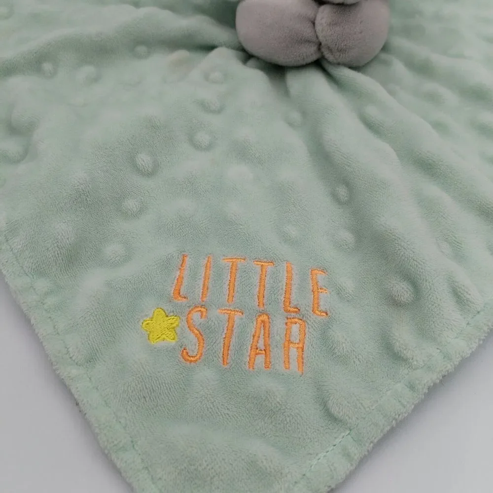 Carter's Child of Mine Elephant Lovey Security‎ Blanket Rattle Green Little Star